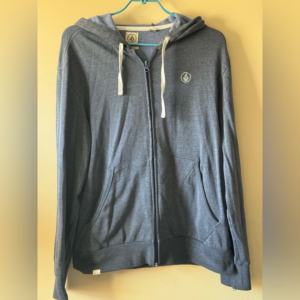 Volcom Light Blue  Zip-Up Hoodie